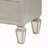 Silver 2-Drawer Nightstand