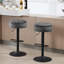 Swivel Upholstered Adjustable Height Counter Stool with Metal Frame-1828252874