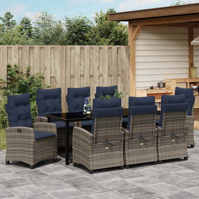 8 - Person Patio Dining Set with Rectangular Table