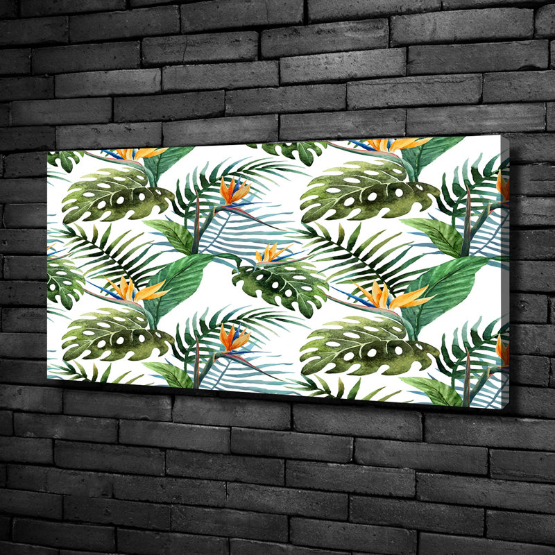 Tropical Flowers - No Frame Print on Canvas