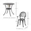 Bistro 3 pièces avec seau à glace - Mobilier d'extérieur en aluminium coulé cuivré