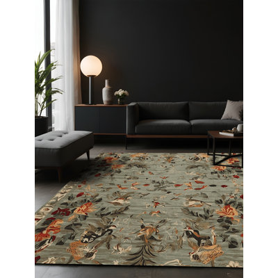Tapis brun soyeux et moelleux