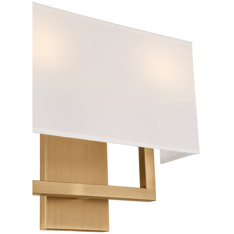 Steel Armed Sconce, Antique Brushed Brass