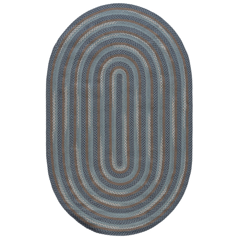 Buono Flat Weave Cotton Rug, Oval 5' x 8'