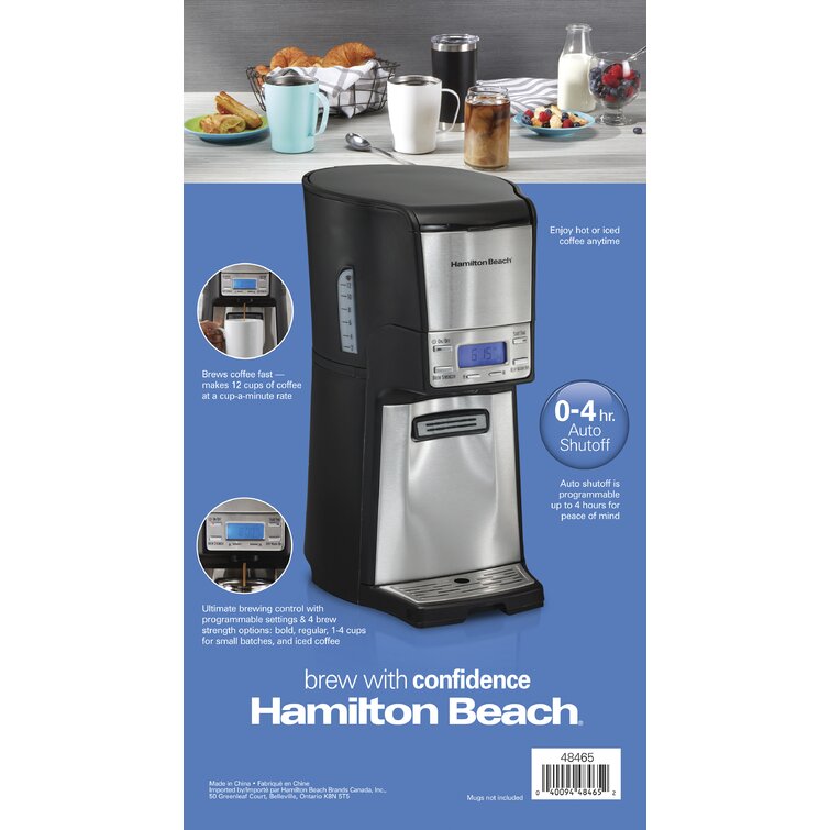 Hamilton Beach Brew station 12-Cup Stainless Steel Residential Drip Coffee  Maker in the Coffee Makers department at