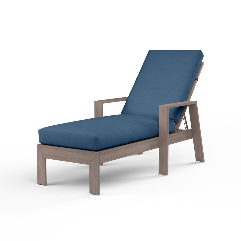 Chaise longue avec coussin Laguna, Sunbrella® Echo Midnight