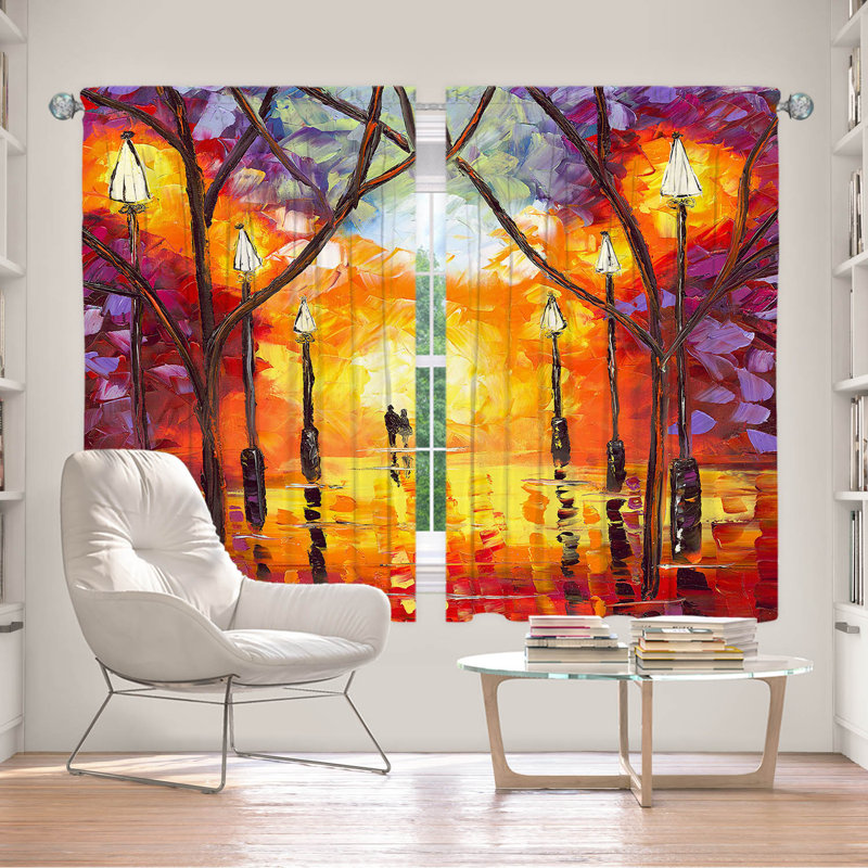 Jenavieve Room Darkening Curtain Pair, 56" W x 78" L