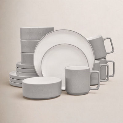 COLORTEX Porcelain Dinnerware Set - Service for 4