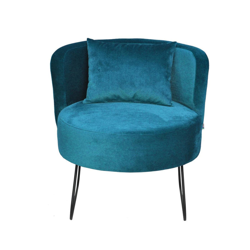 Loft Velvet Accent Chair, Blue