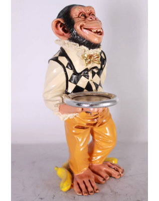 Small Monkey Butler Statue