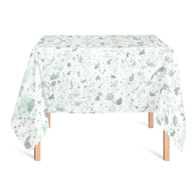 Ink Splatter Blue 2 Tablecloth, Teal