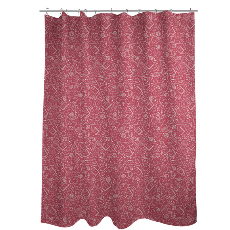 Katelyn Elizabeth Shower Curtain, Red/White