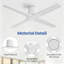 Ventilateur de plafond encastré standard à 4 pales en bois massif avec télécommande-1222176932-1222176939-1222176943