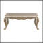 Table basse royale de style traditionnel en bois de couleur or champagne