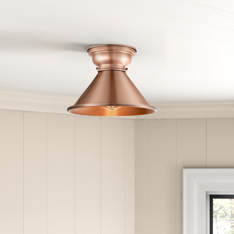 Plafonnier encastré 1 lumière 10 po Chesterhill, Ampoule non incluse, Cuivre antique
