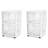 Sterilite Ultra 2 Drawer Filing Storage Cart, Plastic Rolling Organizer, 2 Pack