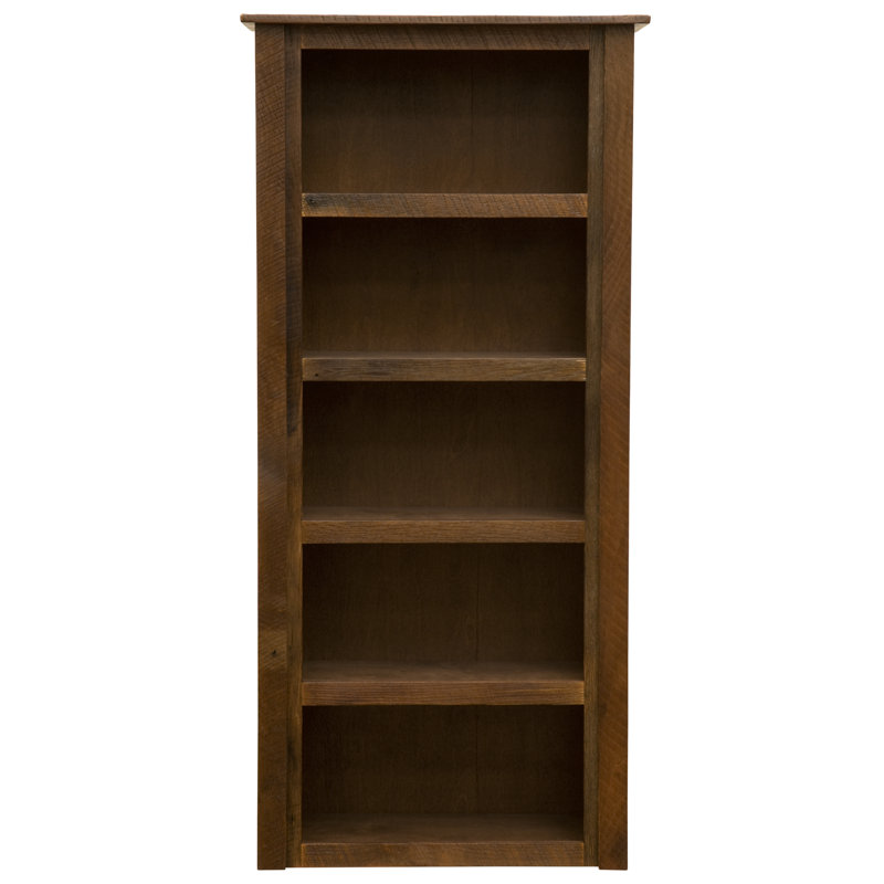 Bibliothèque Fireside Lodge, (5 tablettes) H 72 po x l 34 po x P 15 po, Bois de grange