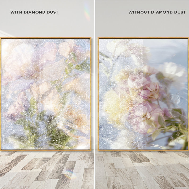 Floral Haze Set Floral & Botanical Canvas Print by Oliver Gal, Black Frame, 16 x 20, 37"H x 46"W, Gold Floater Frame