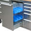 Coffre à outils AnorTrek 72 pouces avec 11 tiroirs + 3 armoires supérieures, organisateur de poste de travail mobile en acier inoxydable avec 6 bacs de rangement bleus