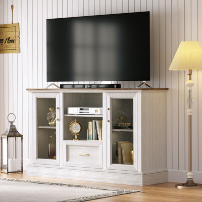 Meuble télé pour téléviseur 65 po avec porte vitrée