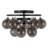 Faye 18-in Matte Black Semi-Flush Mount with Smoked Glass-1654996310-1654996311