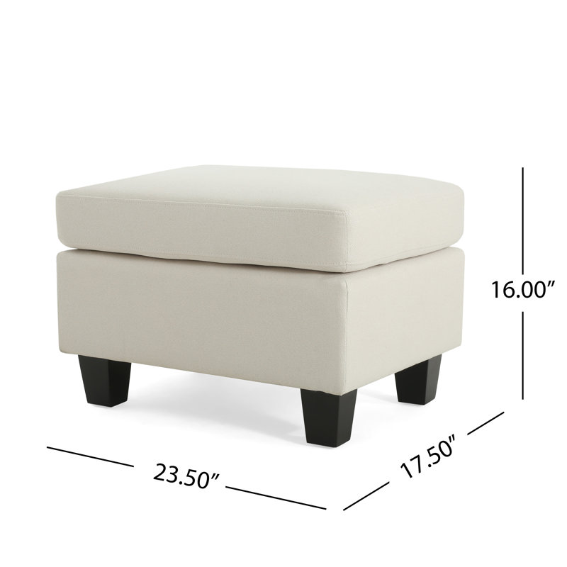 Repose-pieds rembourré, beige, Beige