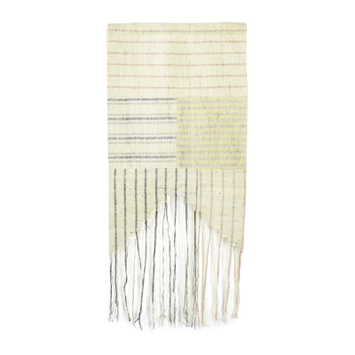 Woven Cotton Striped Wall Hanging with Fringe