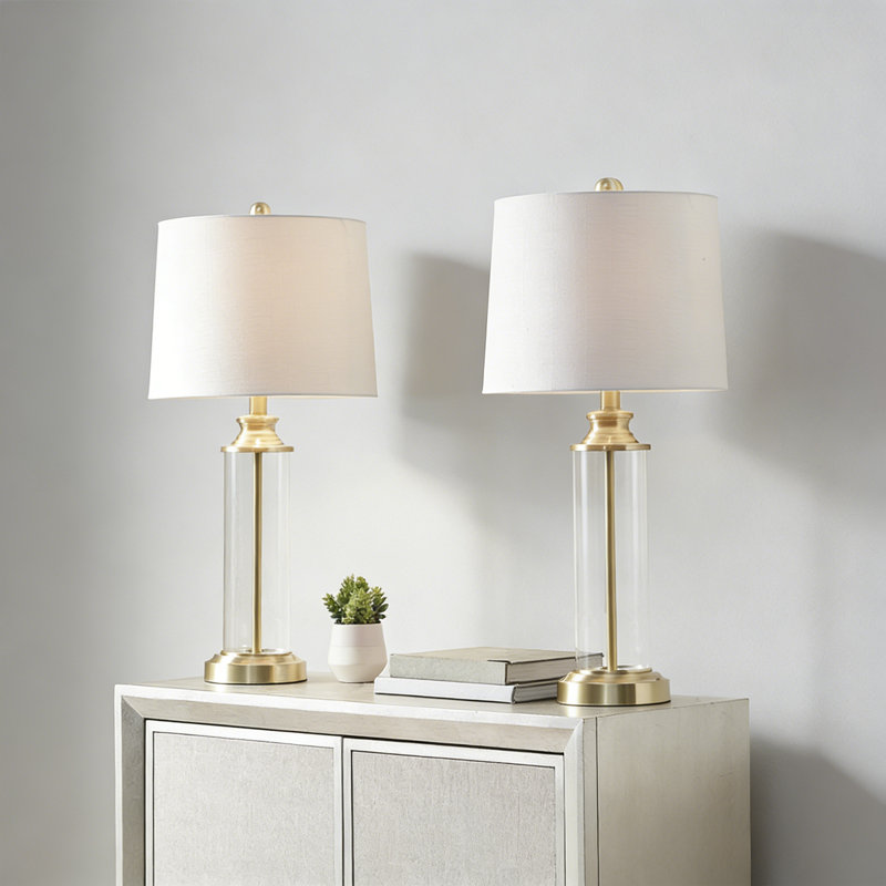 Ensemble de 2 lampes de table Clarity, Doré