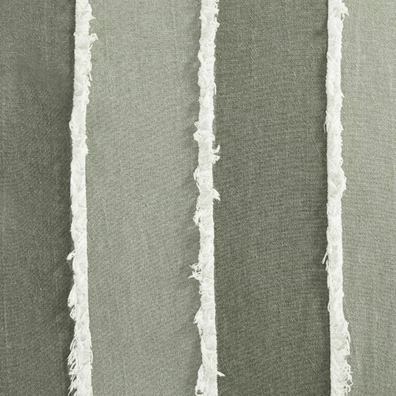 Literie 3 pièces en coton rayé pour lit King/King, avec housse de couette 100 % rayée.