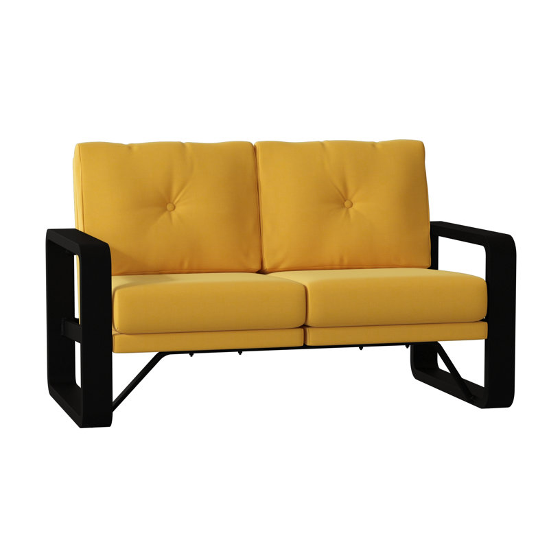 Vale Outdoor 2 - Seat Loveseat, Canvas Bird's Eye Sunbrella® Canvas, Textured Black