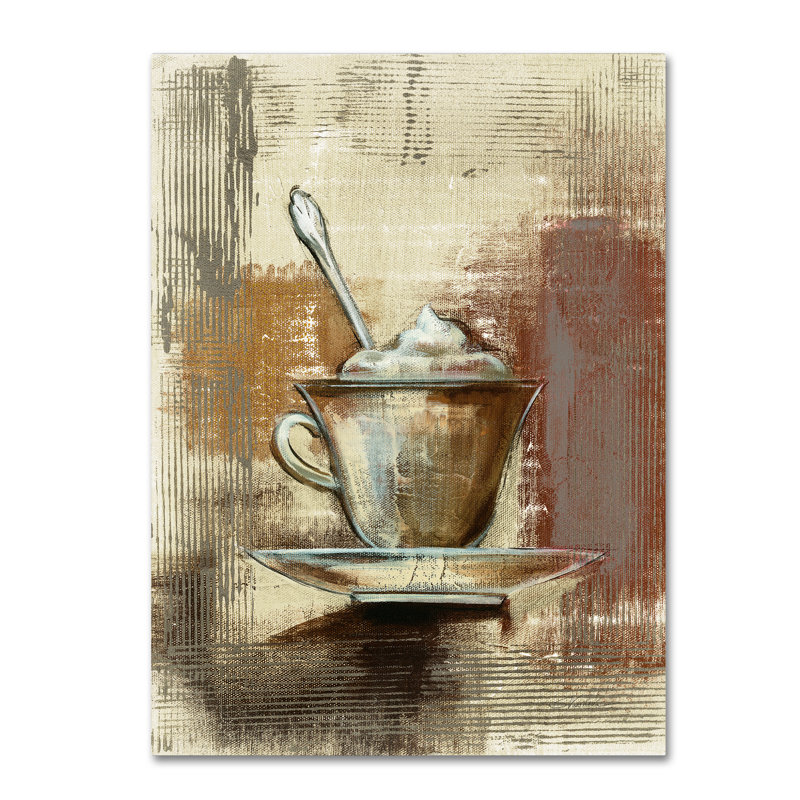 « café classico iii neutral », reproduction sur toile tendue, H 19 po x l 14 po x P 2 po