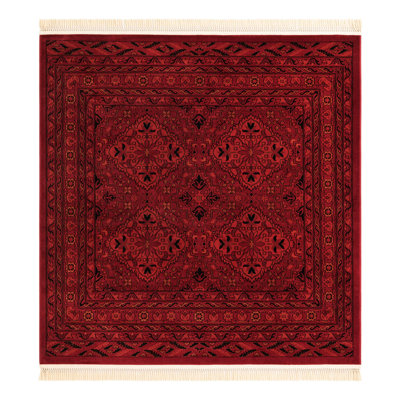 Amro Oriental Deep Red Area Rug