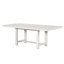 Table de salle à manger moderne et rustique 7 pièces avec table à tréteaux rectangulaire en chêne blanc et 6 chaises d'appoint en bois à dossier croisé de style transitionnel