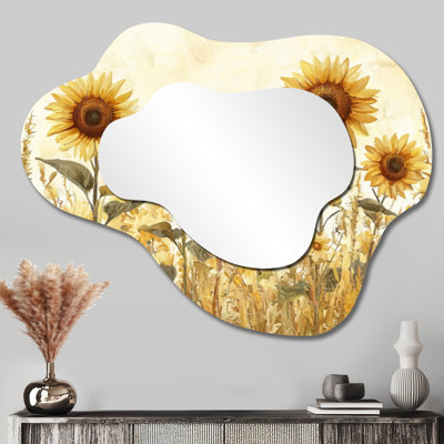 Miroir asymétrique irrégulier, tournesol traditionnel