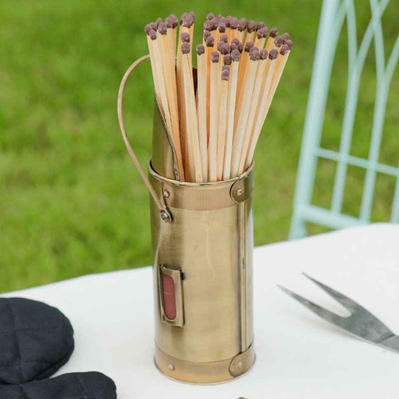 Metal Log Carrier, Brass