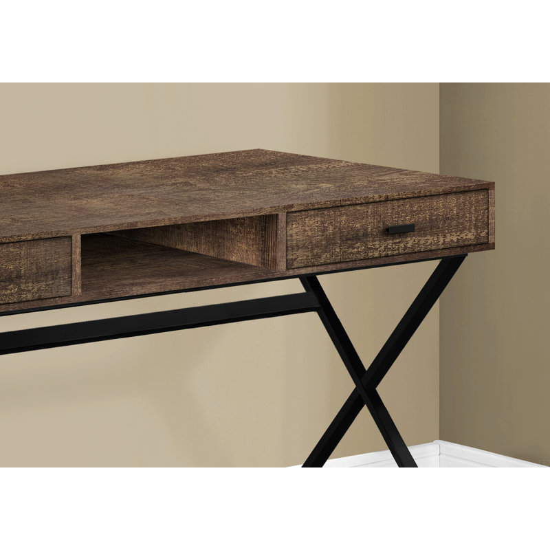 Computer Desk, Home Office, Laptop, Brown