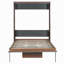 Lit escamotable double avec bureau pliable - Lit mural peu encombrant