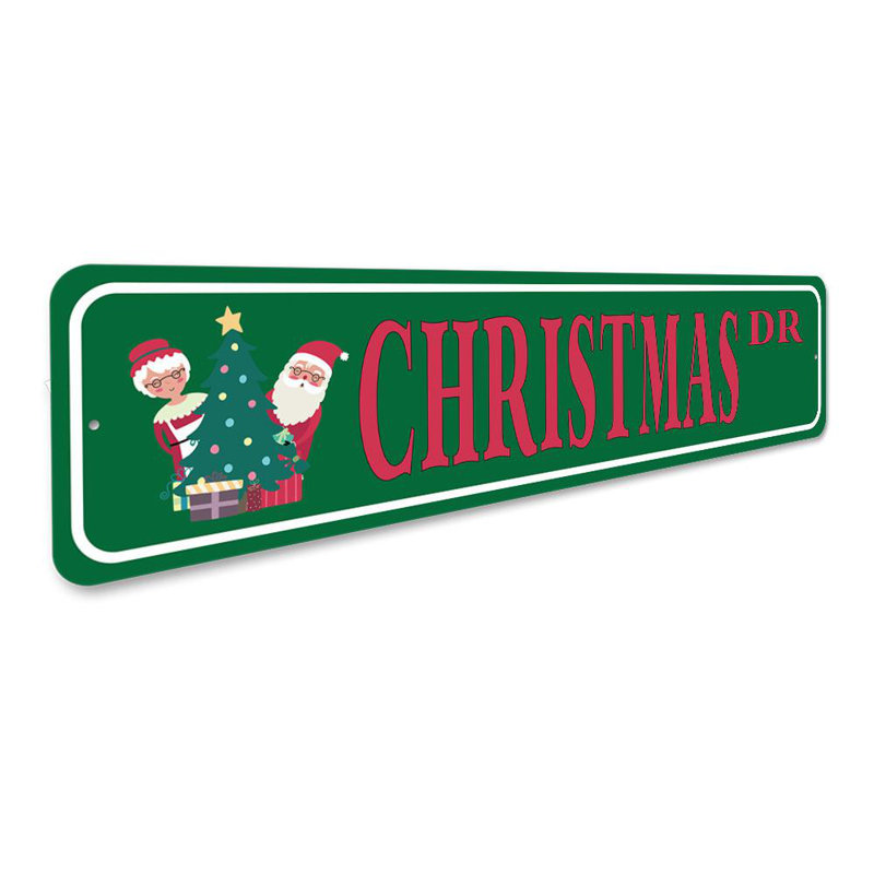 Plaque de Noël en aluminium, H 6 po x l 24 po x P 0,06 po