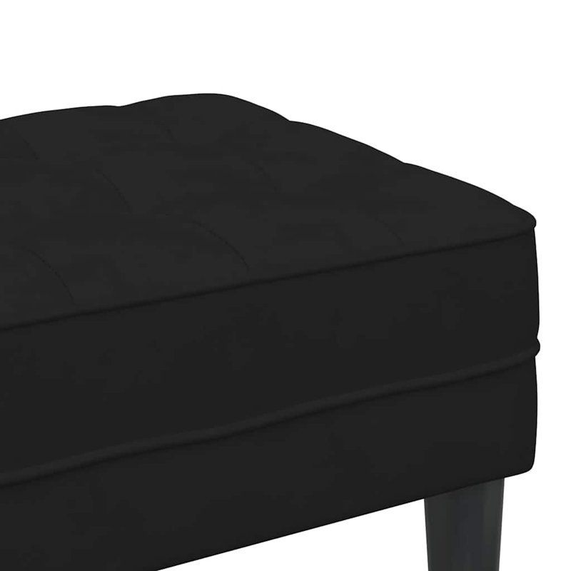 Velvet Bench, Black