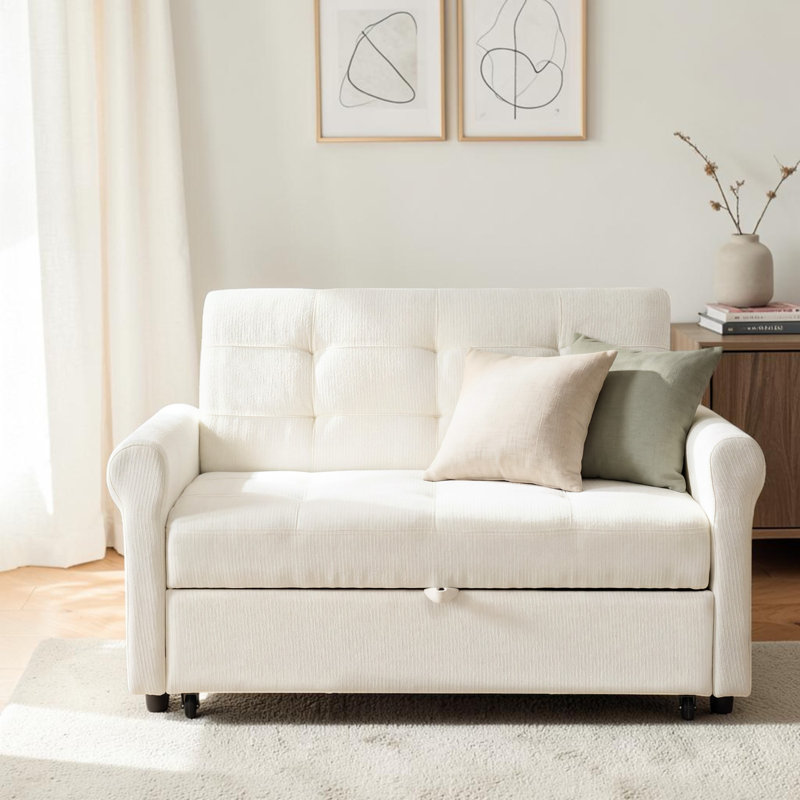 Sofa, Off White Chenille