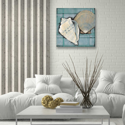 «Seashell Sketch II» par Tim O'Toole, art mural en verre acrylique