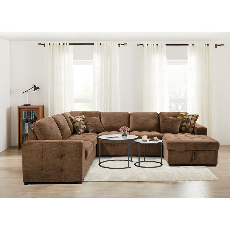 Upholstered U-Shaped Sectional Right Hand Facing