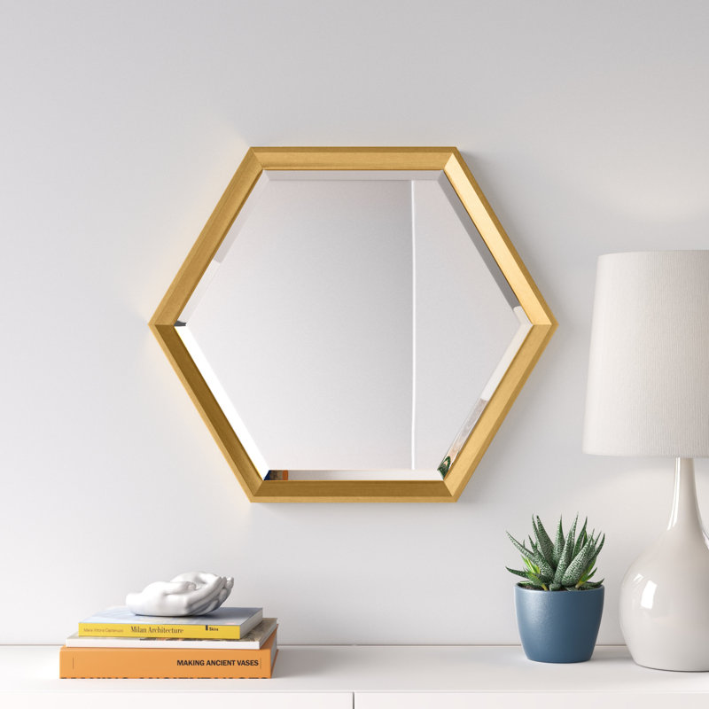 Bensonhurst Flat Mirror, 26" H x 22" W, Gold