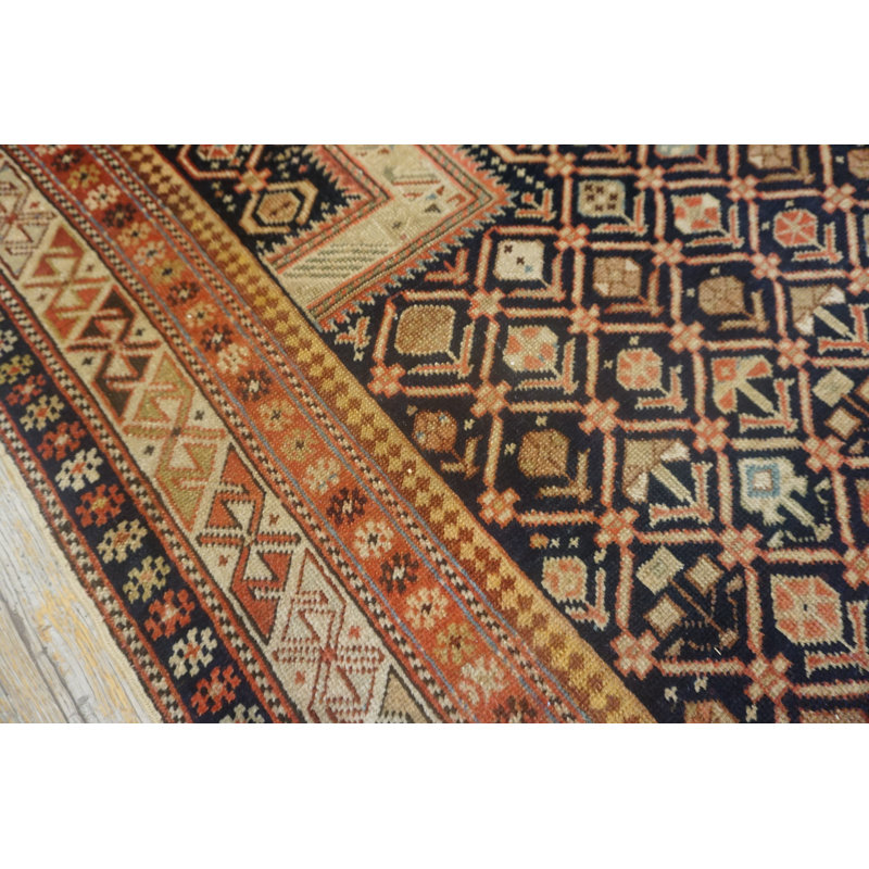 Geometric Late 19th Century Antique Caucasian Shirvan Islamic Prayer Design Rug