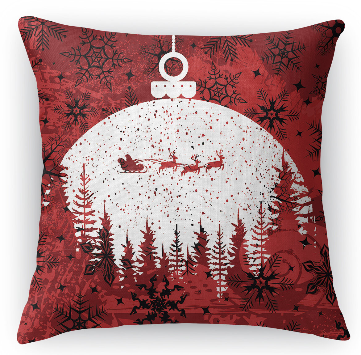 Joy of Christmas Reindeer Indoor Decorative Pillow - Laural Home