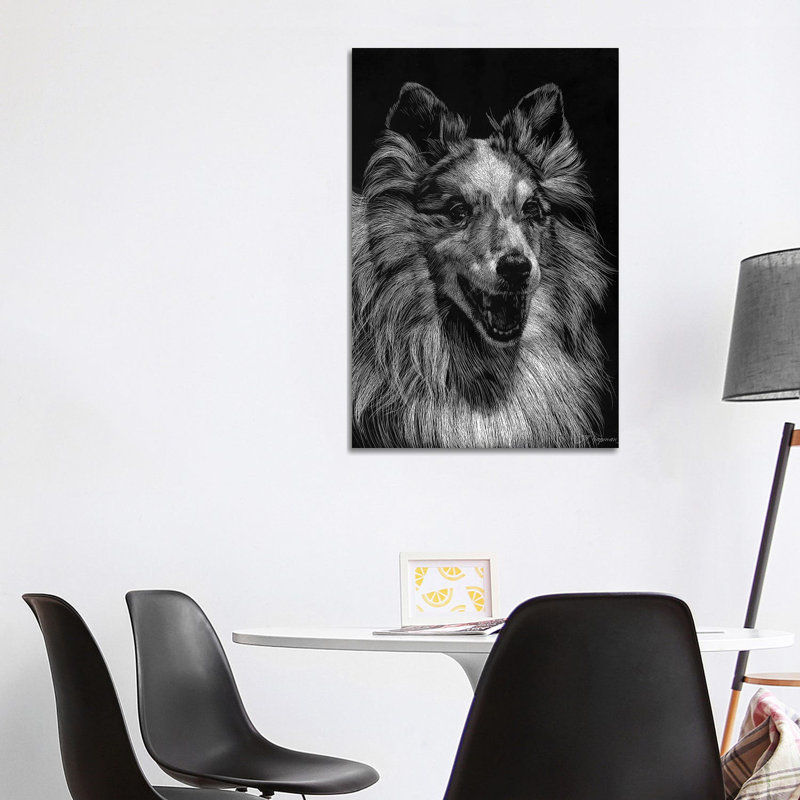 Canine Scratchboard VIII by Julie T. Chapman - Wrapped Canvas Print, 101.6 cm H x 66.04 cm W x 3.175 cm D
