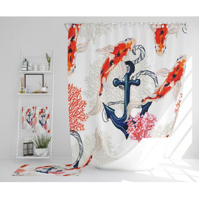 Nekia Polyester Shower Curtain Set