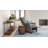Griffen 19"W Metal Industrial End Table with Drum Design and Hidden Storage, Assembled-987762286