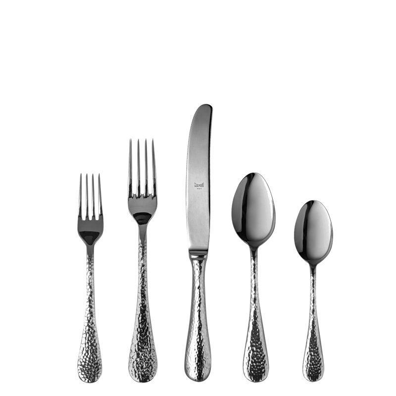Epoque 20 - Piece Stainless Steel Flatware Set - Service for 4, Black Gold