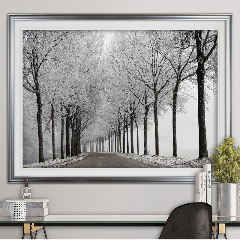 " Winter Curve ", Silver, 20" H x 24" W x 1.5" D